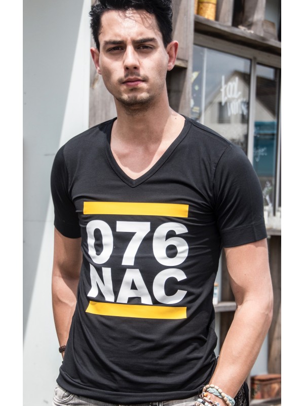 Shirt zwart | 076NAC wit
