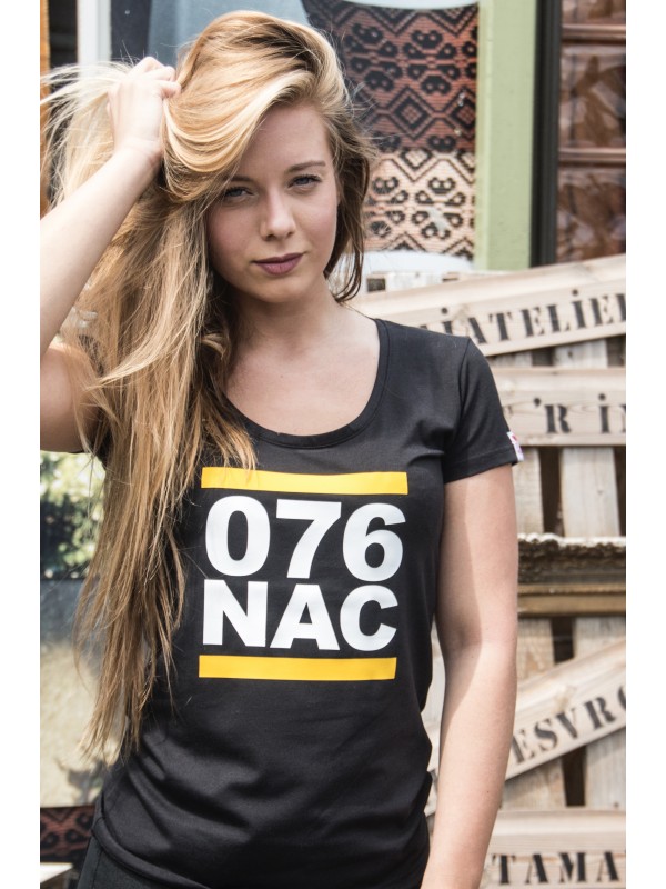 Shirt Zwart | 076NAC wit